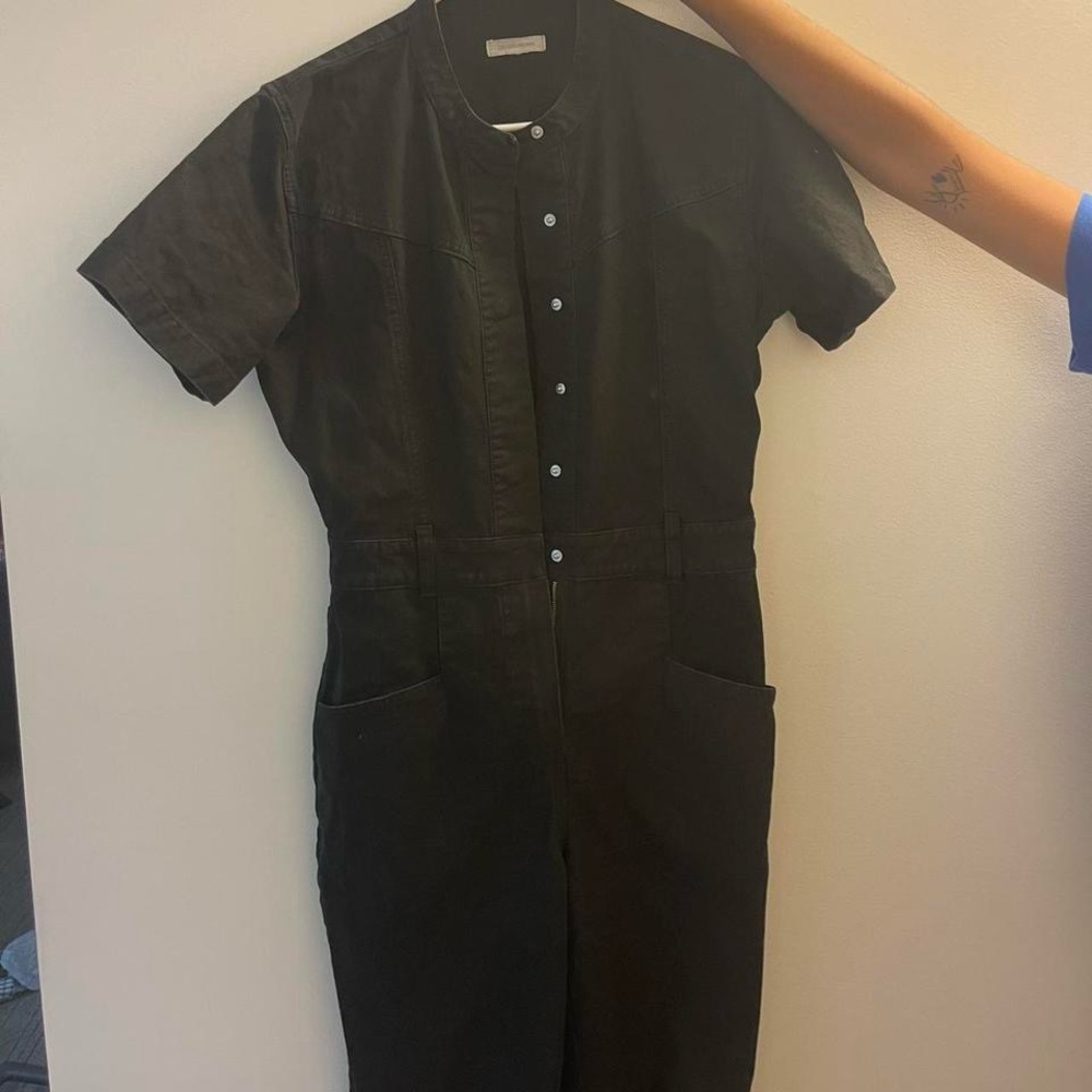 Outerknown Charcoal Button-Up Top